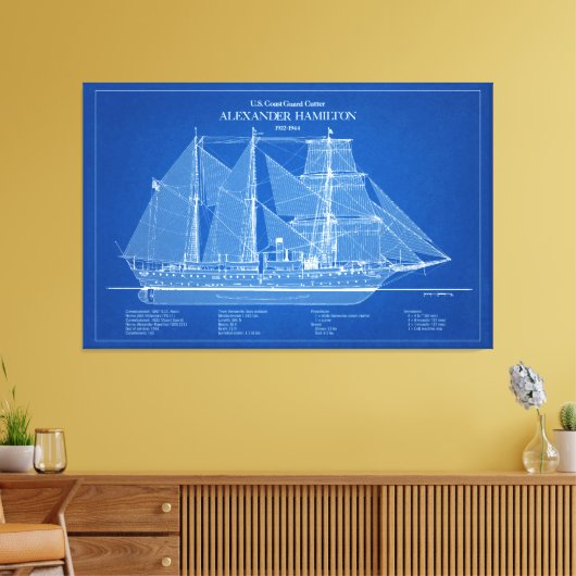 Toile USCGC Alexander Hamilton wix-272 - ABD (Insitu(Salon))