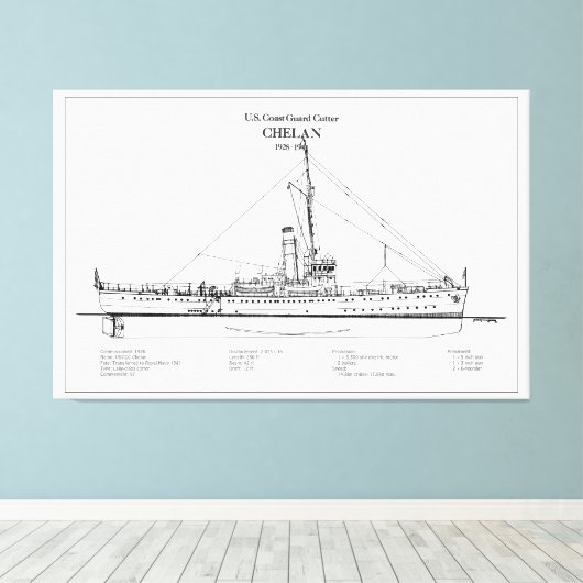 Toile USCGC Chelan - SBD (Insitu (Plancher de Bois))