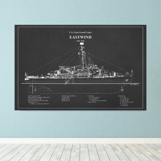 Toile USCGC Eastwind wagb-279 - PD (Insitu (Plancher de Bois))