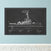 Toile USCGC Escanaba wpc-77 - PD (Insitu (Plancher de Bois))