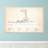 Toile USCGC Escanaba wpc-77 - SBD (Insitu (Plancher de Bois))