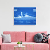 Toile USS Arizona - Plan de plan d'expédition ABD (Insitu(Salon))