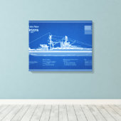 Toile USS Arizona - Plan de plan d'expédition ABD (Insitu (Plancher de Bois))