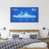 Toile USS Arizona - Plan de plan d'expédition ABD (Insitu(Chambre))