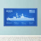 Toile USS Arizona - Plan de plan d'expédition ABD (Insitu (Plancher de Bois))