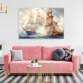Toile USS Constitution Defeats H.M Frigate Java Canvas (Insitu(Salon))