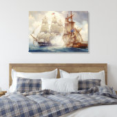 Toile USS Constitution Defeats H.M Frigate Java Canvas (Insitu(Chambre))