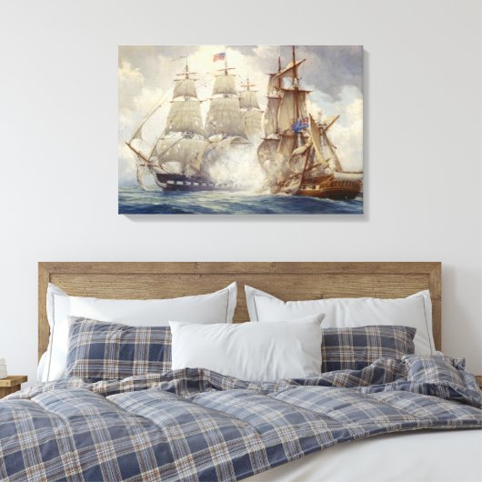 Toile USS Constitution Defeats H.M Frigate Java Canvas (Insitu(Chambre))