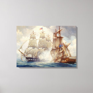 Toile USS Constitution Defeats H.M Frigate Java Canvas