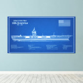 Toile USS Enterprise - Plan de plan d'expédition ABD (Insitu (Plancher de Bois))