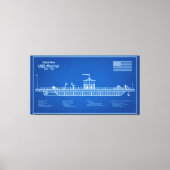 Toile USS Monitor - Plan de plan d'expédition ABD (Recto)