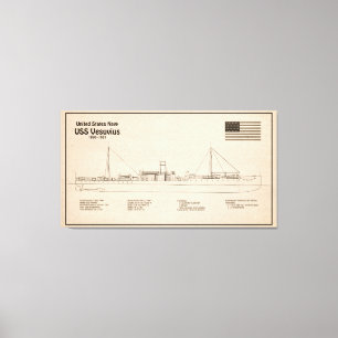 Toile USS Vesuvius - Plan directeur des navires SD