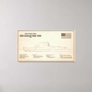 Toile USS Zumwalt - Plan directeur des navires SD