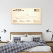 Toile USS Zumwalt - Plan directeur des navires SD (Insitu(Chambre))