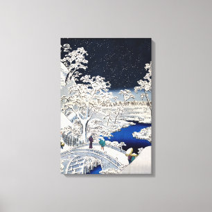 Toile Utagawa Hiroshige - Pont des tambours à Meguro
