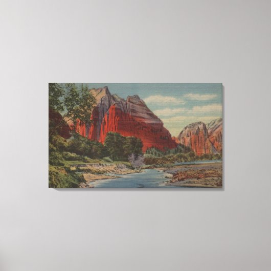 Toile Utah - Le mont Majestic et l'atterrissage de l'ang (Recto)