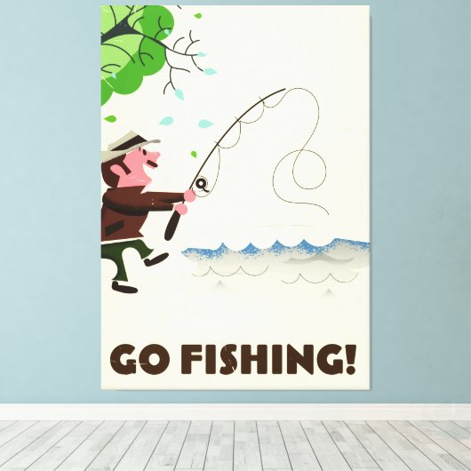 Toile Va pêcher. (Insitu (Plancher de Bois))