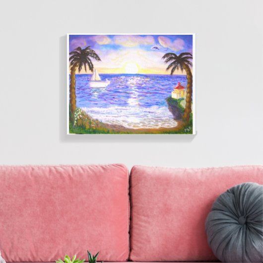 Toile Vacances à la plage (Insitu(Salon))