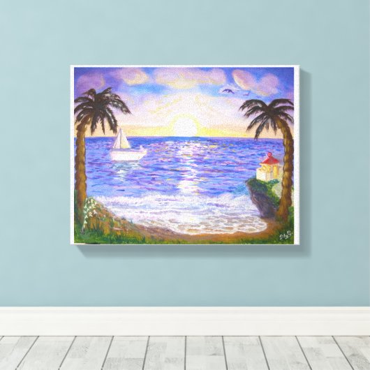 Toile Vacances à la plage (Insitu (Plancher de Bois))