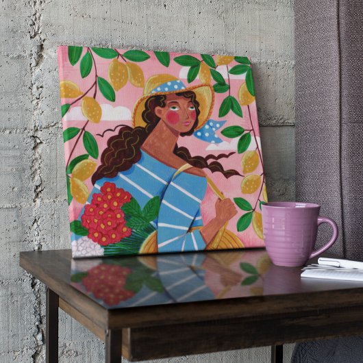 Toile Vacances d'été pour femme italienne