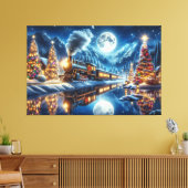 Toile Vacances d'hiver Express peinture de train (Insitu(Salon))