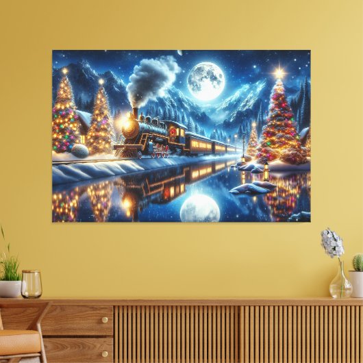 Toile Vacances d'hiver Express peinture de train (Insitu(Salon))