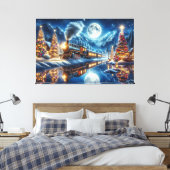 Toile Vacances d'hiver Express peinture de train (Insitu(Chambre))