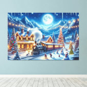 Toile Vacances d'hiver Express peinture de train (Insitu (Plancher de Bois))