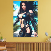 Toile Vacances tropicales Aliens 003 (Insitu(Salon))