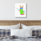 Toile Vaccination au chat avec seringue (Insitu(Chambre))