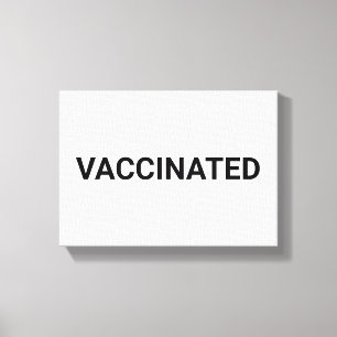 Toile Vacciné, noir blanc personnalisable