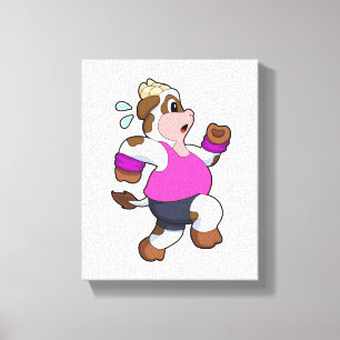 Toile Vache à la course