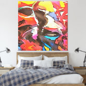Toile Vache Awkward Abstrait Black Outline Art (Insitu(Chambre))