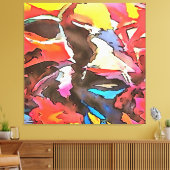 Toile Vache Awkward Abstrait Black Outline Art (Insitu(Salon))