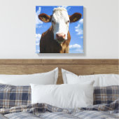 Toile Vache bavaroise contre ciel bleu (Insitu(Chambre))