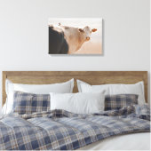 Toile Vache Blanche Avec Petit Oiseau Sur Le Dos (Insitu(Chambre))