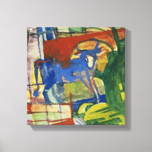 Toile Vache bleue, 1914 (température sur papier) (Recto)