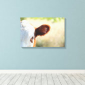 Toile Vache Brown Blanche De Campagne Dans La prairie Ve (Insitu (Plancher de Bois))