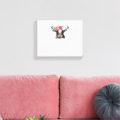 Toile Vache couronnée de fleurs T-shirt classique (Insitu(Salon))