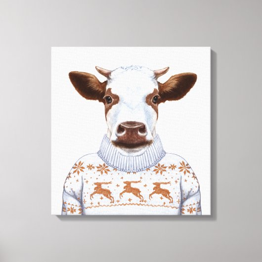 Toile Vache de Noël (Recto)
