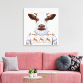 Toile Vache de Noël (Insitu(Salon))