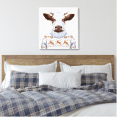 Toile Vache de Noël (Insitu(Chambre))
