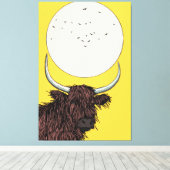 Toile Vache des Highlands d'Écosse (Insitu (Plancher de Bois))