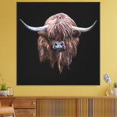 Toile Vache écossaise des Highlands en couleur (Insitu(Salon))