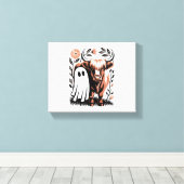 Toile Vache écossaise rustique fantôme Halloween (Insitu (Plancher de Bois))