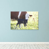 Toile Vache et veau (Insitu (Plancher de Bois))