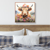 Toile Vache Highland avec casque 2 sur 4 (Insitu(Chambre))