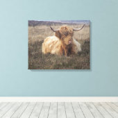 Toile Vache Highland sur Dartmoor (Insitu (Plancher de Bois))