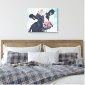 Toile Vache no 01. 0254 Vache friésienne irlandaise (Insitu(Chambre))