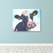 Toile Vache no 01. 0254 Vache friésienne irlandaise (Insitu (Plancher de Bois))